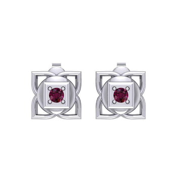 Muladhara Root Chakra Sterling Silver Post Earrings TER2040 - Jewelry